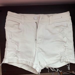 Abercrombie & Fitch White Jean Shorts